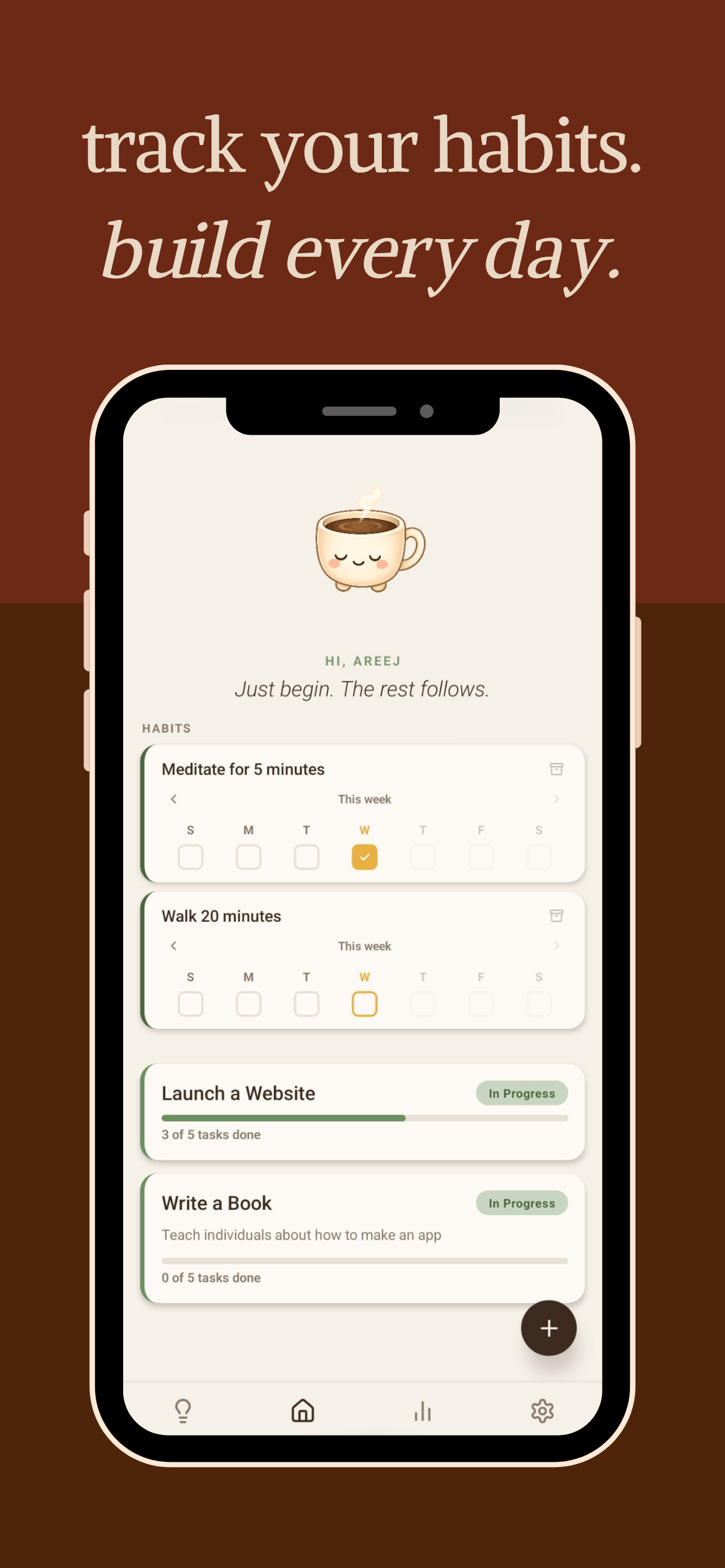 App preview — track your habits
